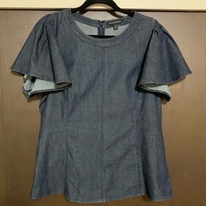 Banana Republic denim peplum top
